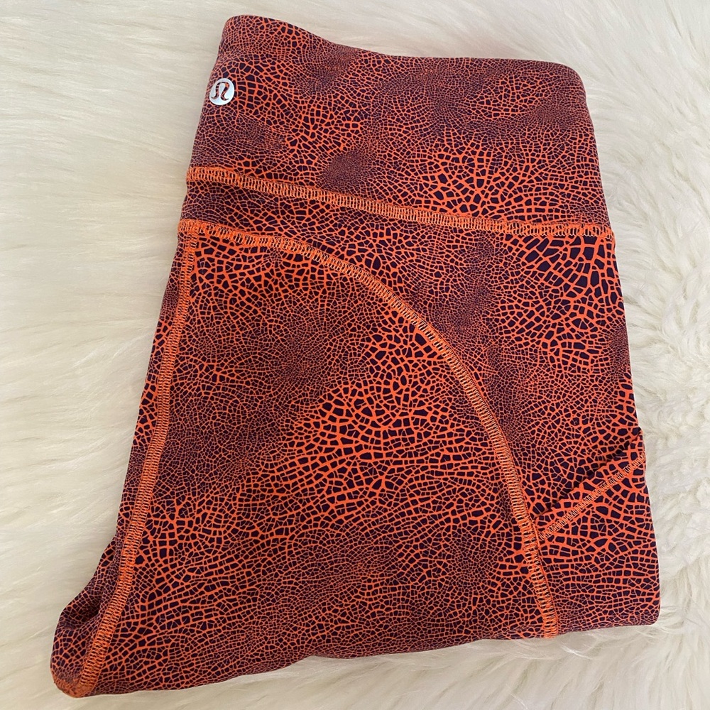 Lululemon Orange Tights w/Pockets Sz 6